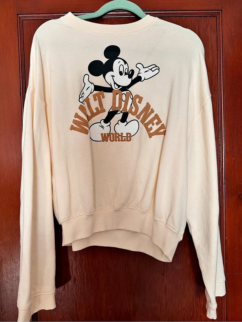 Disney Parks Walt Disney World Classic Mickey Mouse Sweatshirt Cream